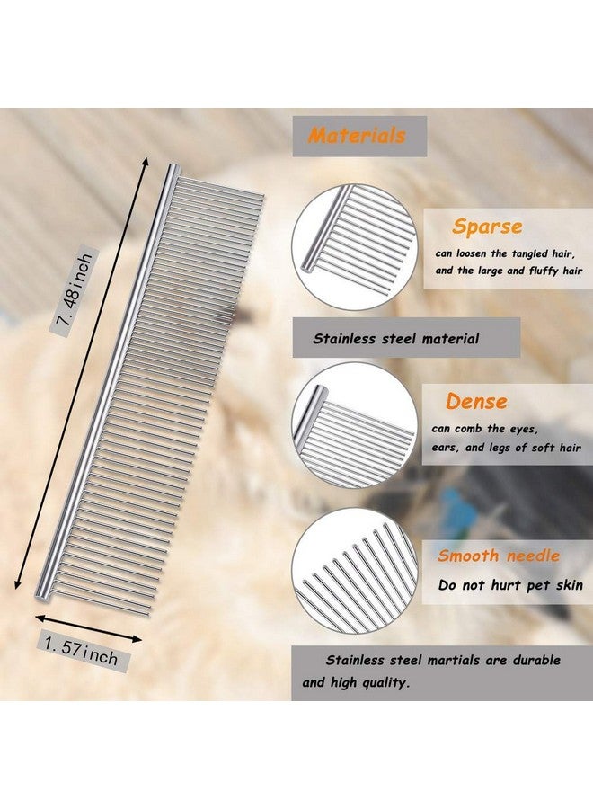 Cat Comb,Pet Comb Laiannwell Professional Grooming Comb For Dog/Cat/Small Pets(3 Packs)