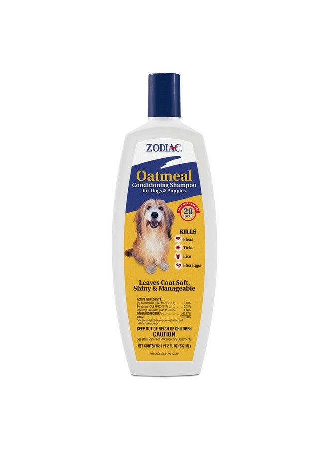 Oatmeal Conditioning Shampoo For Dogs & Puppies 18 Ounces, Small