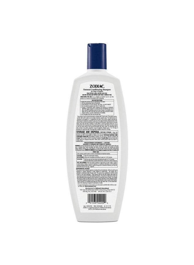 Oatmeal Conditioning Shampoo For Dogs & Puppies 18 Ounces, Small