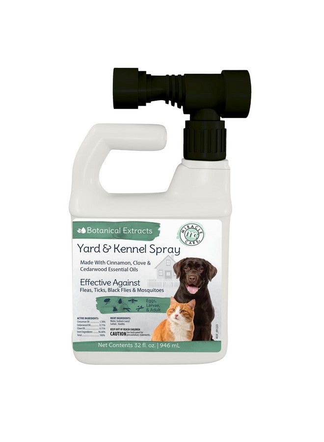 Natural Yard And Kennel Flea & Tick Spray With Convenient Hose End Sprayer Hookup. 32Oz Bottle Covers Up To 4, 500 Sq Ft., Natural Chemistry Natural Yard And Kennel Flea & Tick Spray, 32 Oz.