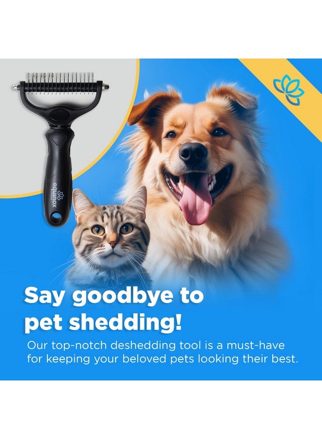 Equinox Dog Grooming Scissors & Deshedder  7 In 1 Pet Grooming Scissors Set With Undercoat Brush  Curved Dog Scissors With Safety Tips  Includes Thinning & Rounded Shears  For Dogs & Cats