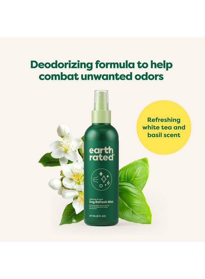Dog Deodorizing Spray, Conditioning & OdorEliminating Dog & Puppy Perfume, For All Coat Types, Refreshing White Tea & Basil Scent, 8 Oz.
