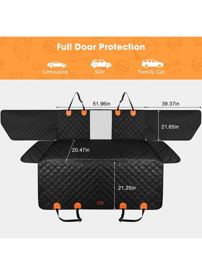 Back Seat Cover For Dogs, Waterproof Dog Car Seat Cover For Back Seat And Car Door Protector For Dogs, Nonslip Car Door Protector From Dogs Scratching For Suv