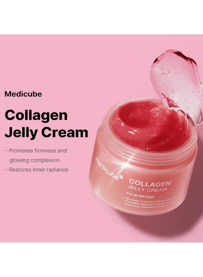 Collagen Jelly Cream with Niacinamide & Freeze-Dried Hydrolyzed Collagen, Hydrates & Boosts Skin Barrier, 24h Glow & Lifted Look, 110ml, Korean Skincare