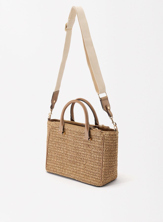 Straw Motif Tote Bag