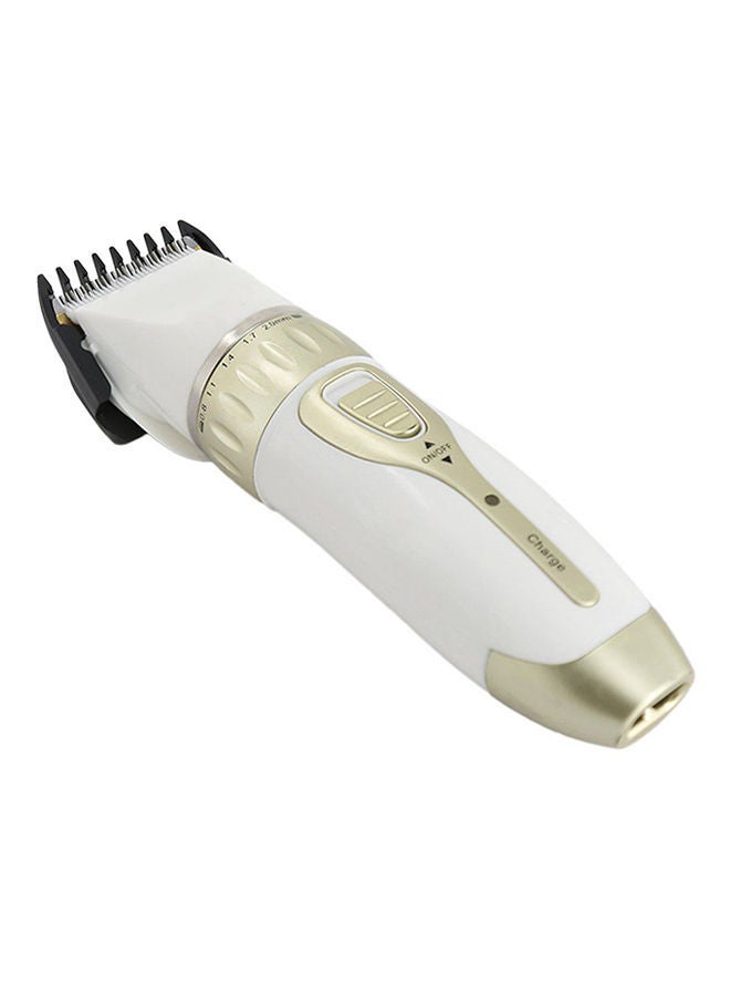 Electric Hair Trimmer Tool White/Black/Gold 18.5 x 4.5cm