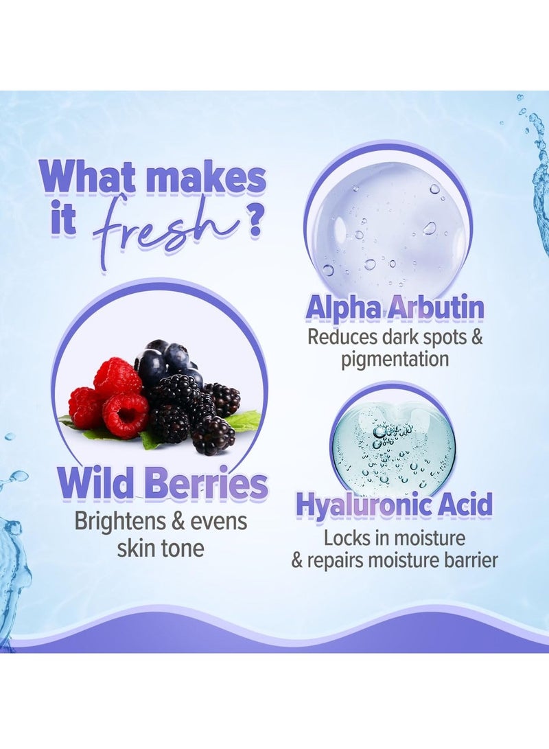 Aqualogica lluminate+ Dewy All Skin Type Sunscreen Spf 50+ Pa++++ With Wild Berries&Alpha Arbutin - 50 G Protection Against Uva/B&Blue Light Protection Fragrance-Free For Luminous&Sun Protected Skin