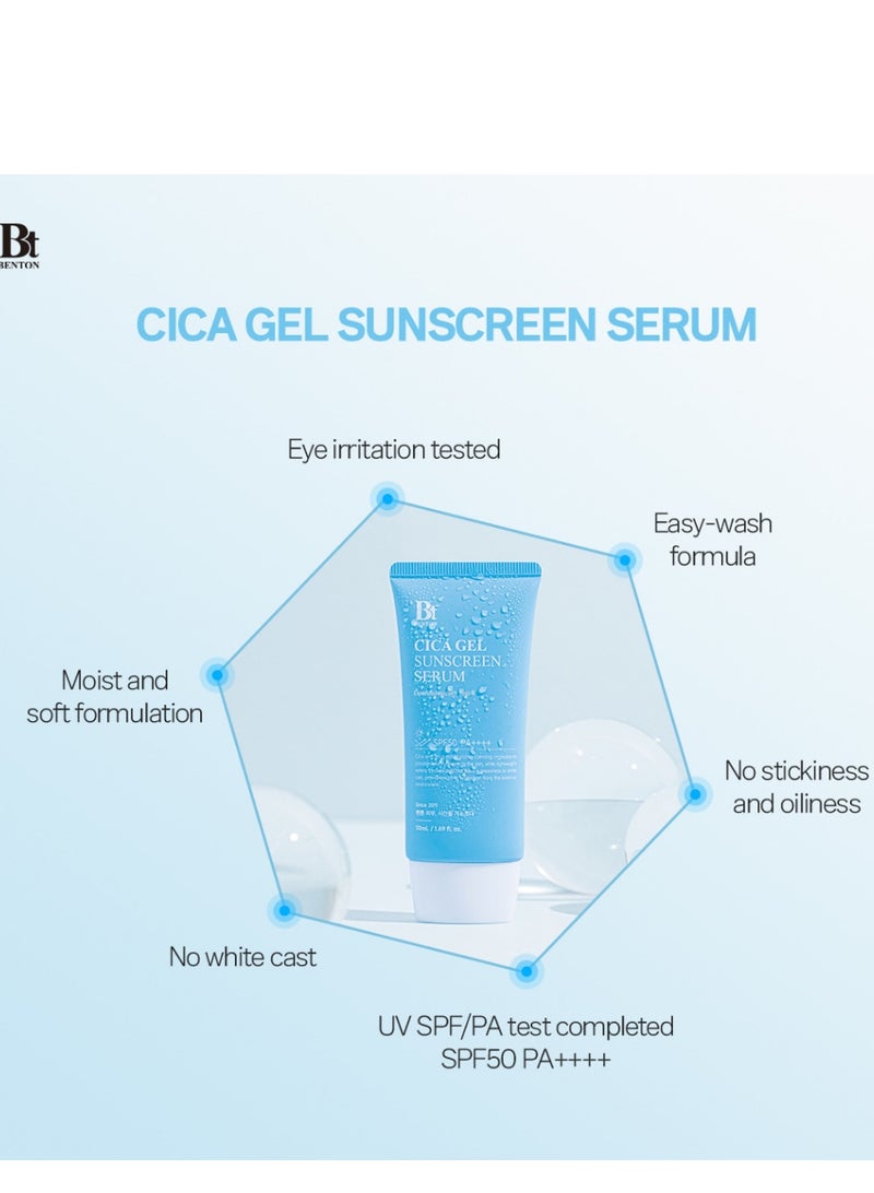 BENTON CICA GEL SUNSCREEN SERUM SPF50, 50ml