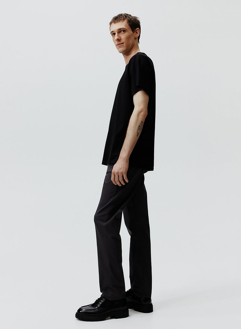 Slim Fit Cotton Twill Trousers