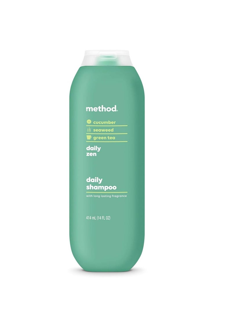 Method Everyday Shampoo, Daily Zen with Cucumber, Green Tea, and Seaweed Scent Notes, Paraben and Sulfate Free, 14 oz (Pack of 1)