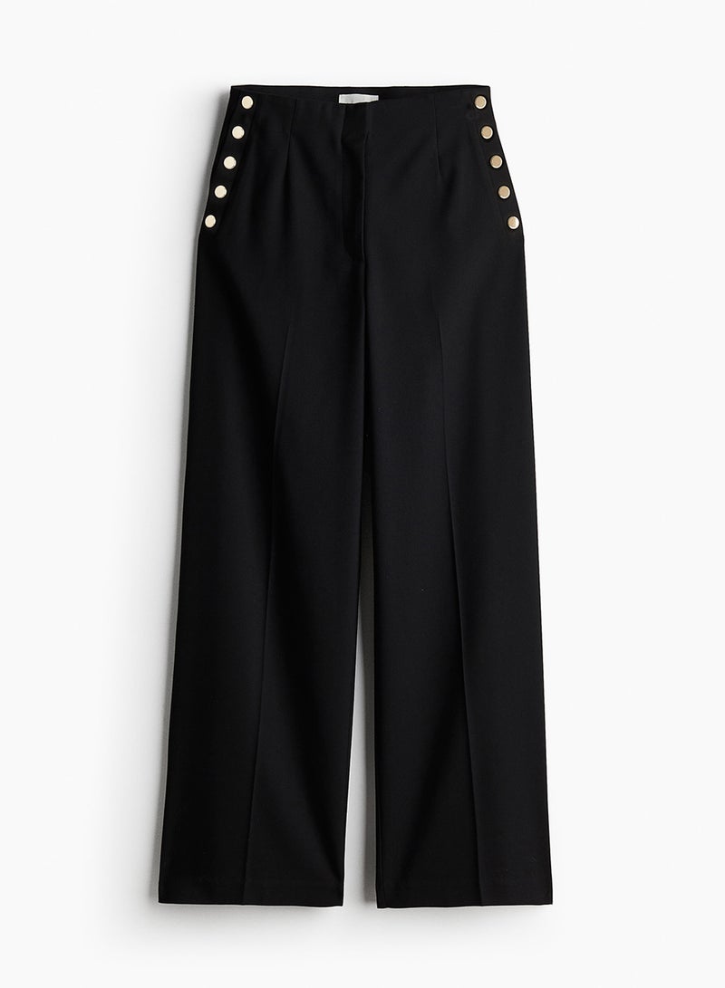 Button-Detail Trousers