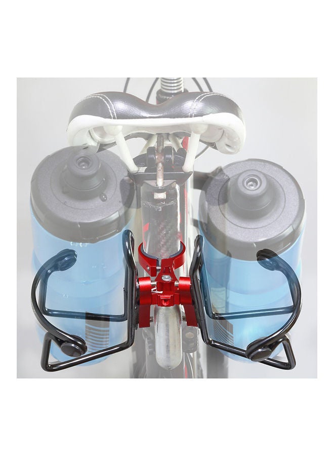 MTB Bike Bicycle Cycling Water Bottle Dual Rack Stand Clamp Cage Holder Adapter 0.134kg