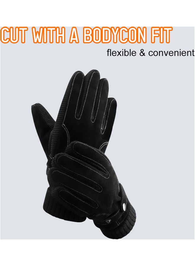 Winter Warm Fleece Full Finger Sports Cycling Skiing Gloves 0.15kg