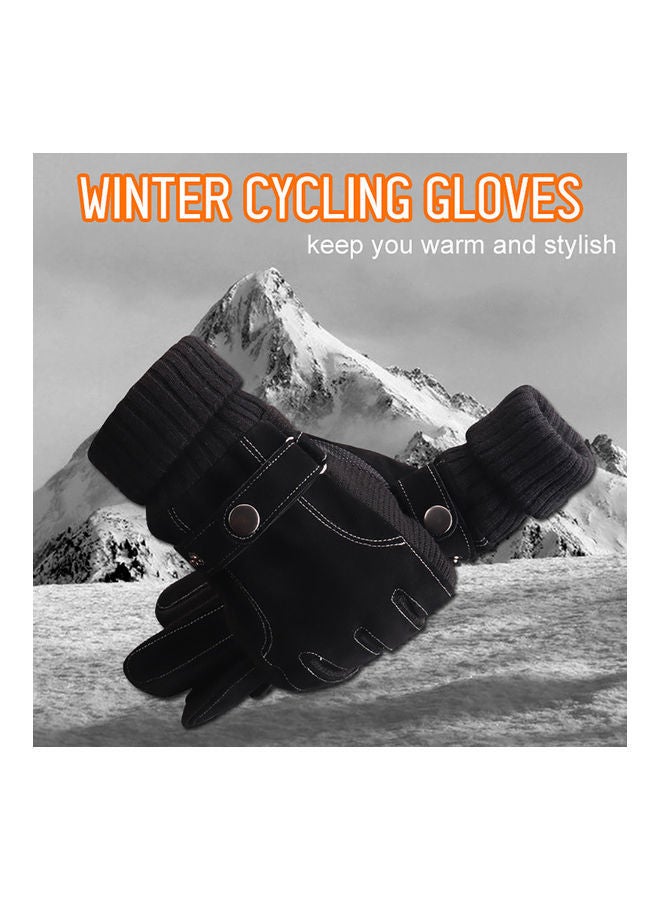 Winter Warm Fleece Full Finger Sports Cycling Skiing Gloves 0.15kg