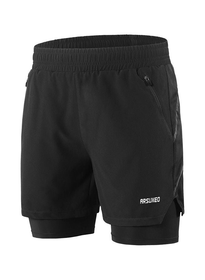 2 in 1 Quick Drying Breathable Cycling Shorts 30x23centimeter