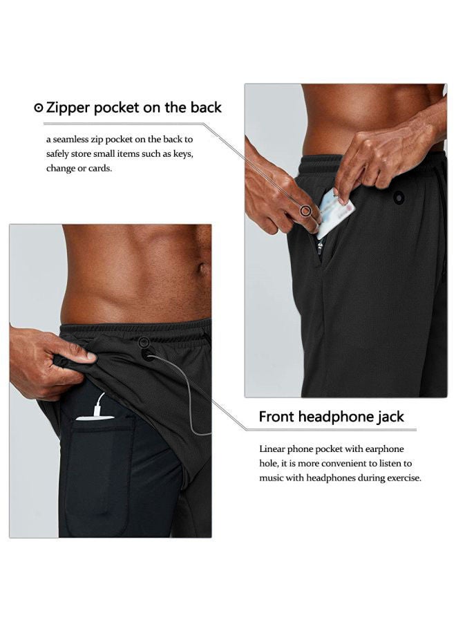 2 In 1 Athletic Shorts With Pockets XXXL