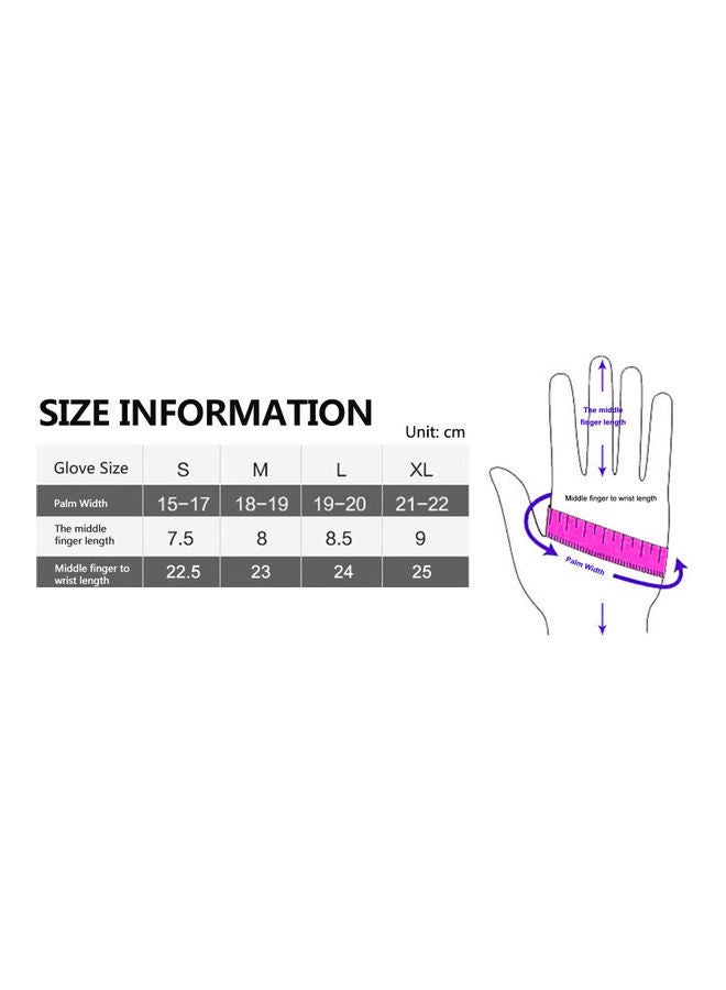 Zipper Winter Running Cycling Thermal Hand Warmers Gloves Purple, M Size 27.00 x 3.00 15.00cm