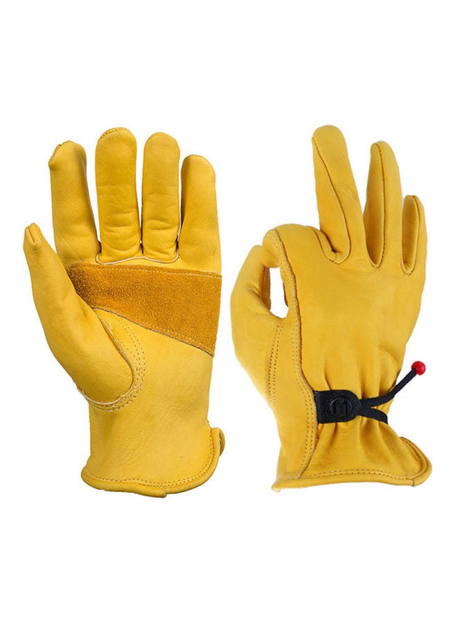 Motorcycle Leather Genuine Cowhide Full Finger Protective Safety Work Gloves 0.15kg