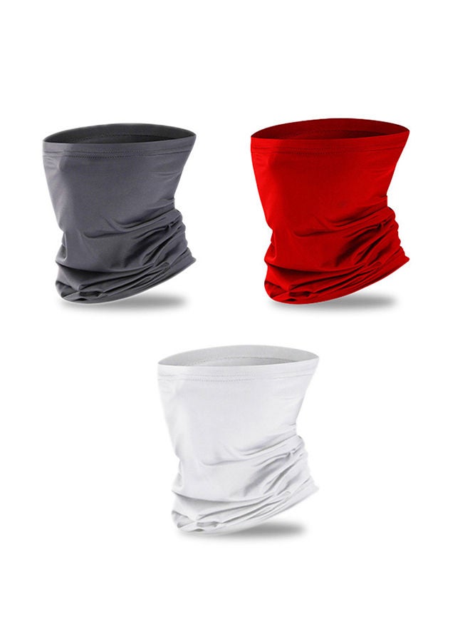 Unisex Solid Color Breathable Anti-UV Dust Face Cover Neck Gaiter Cycling Scarf 14.2x12.1x0.8cm