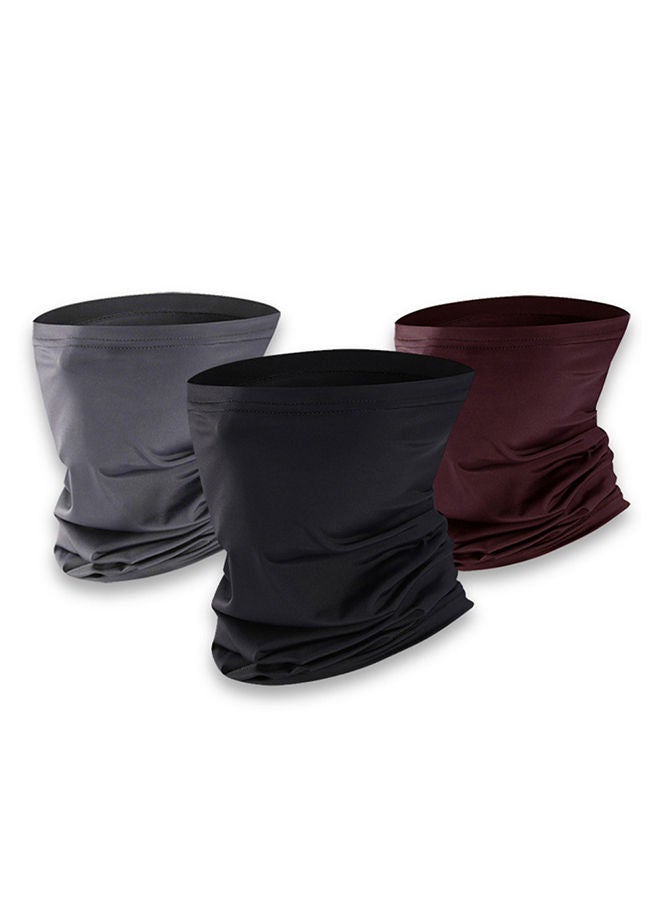 Unisex Solid Color Breathable Anti-UV Dust Face Cover Neck Gaiter Cycling Scarf 14.2x12.1x0.8cm