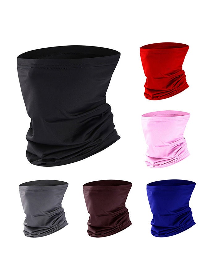 Unisex Solid Color Breathable Anti-UV Dust Face Cover Neck Gaiter Cycling Scarf 14.2x12.1x0.8cm