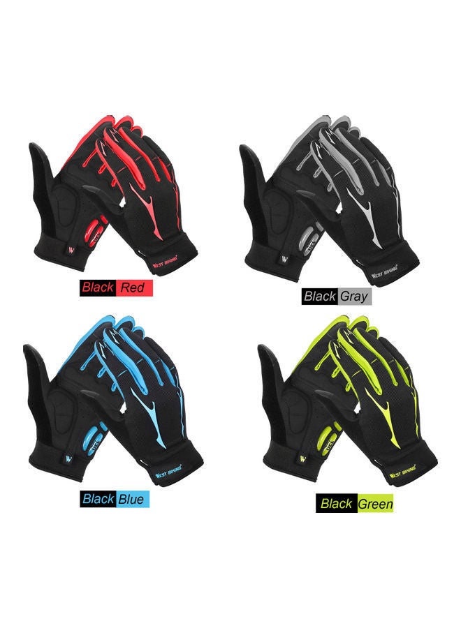 Mountain Bike Gloves Full Finger Touch Screen Anti-skid Cycling Wear-resistant Breathable Women and Men Gel Palm Mittens Shock-Absorbing MTB Road Bicycle M 24*4*21.5cm