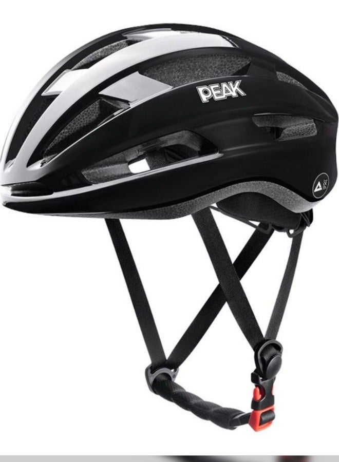 Peak cycling helmet one-piece road bike helmet breaking wind men's and women's moped helmet mountain black