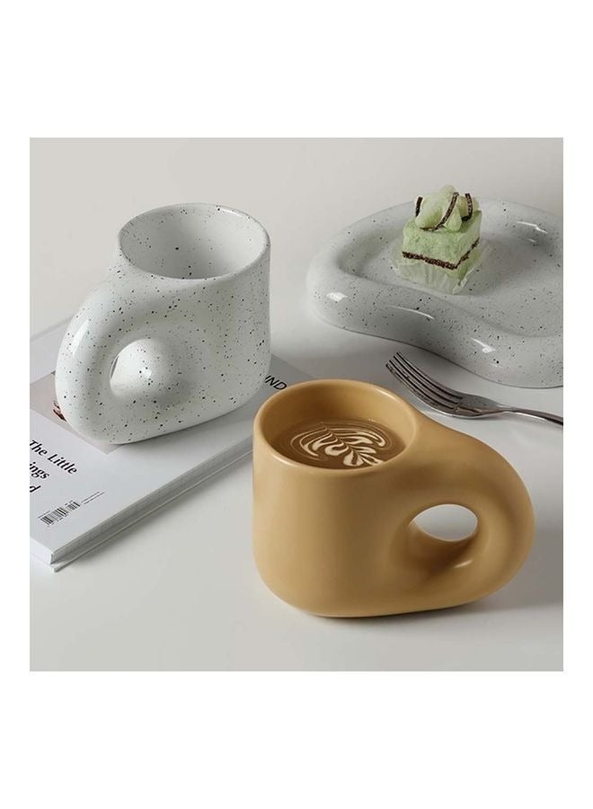 2-Piece Ceramic Coffee Cup And Saucer Set