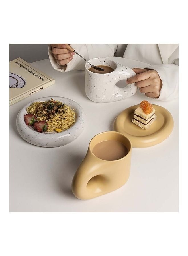 2-Piece Ceramic Coffee Cup And Saucer Set