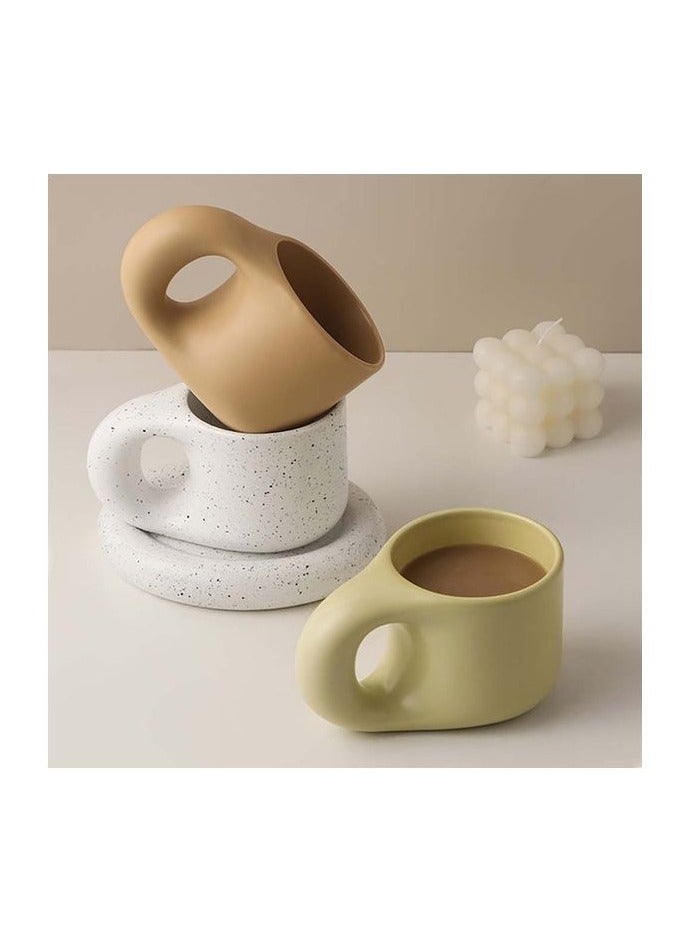 2-Piece Ceramic Coffee Cup And Saucer Set