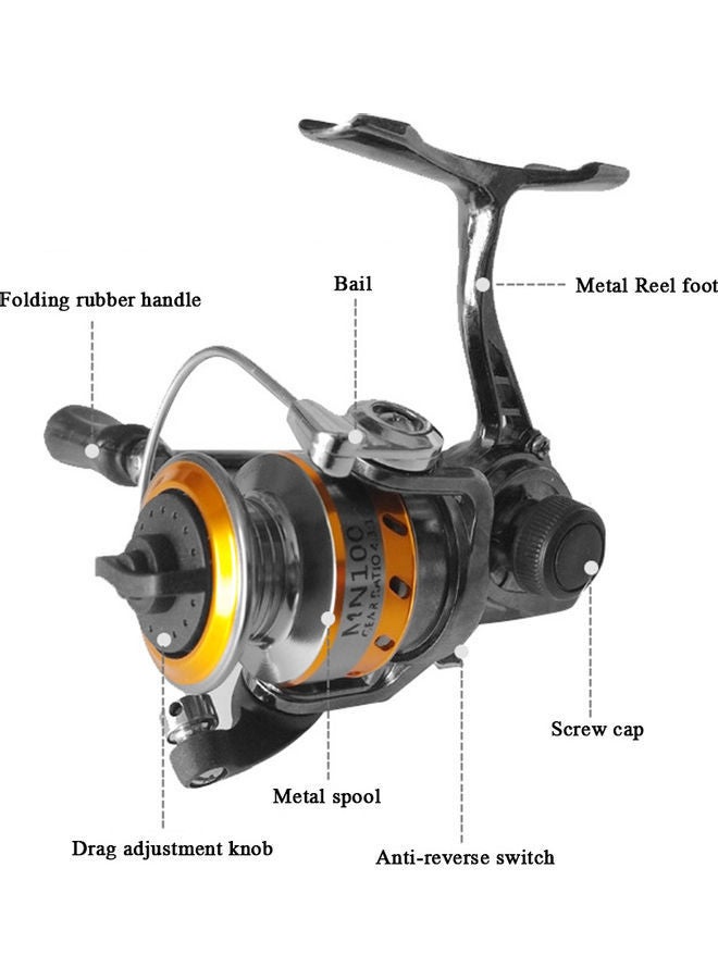 3BB 4.3:1 Mini Spinning Ultralight All Metal Freshwater Saltwater Carp Fishing Reel 8 x 6.5 7.4cm