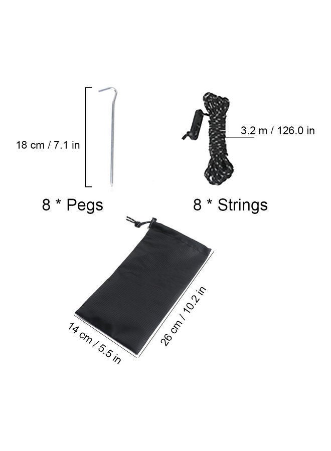 Accessories 8 Ground Nails Wind Ropes 26x3x14cm