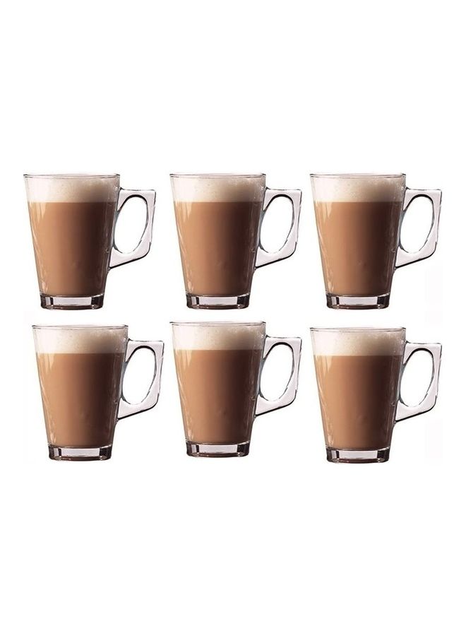 Set Of 6 Premium Café Latte Cup Clear