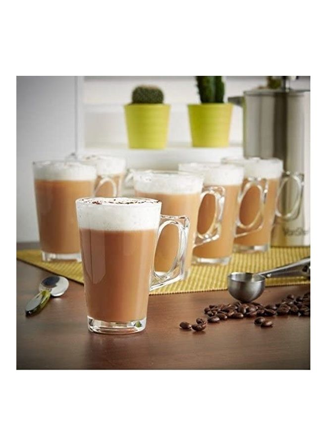 Set Of 6 Premium Café Latte Cup Clear