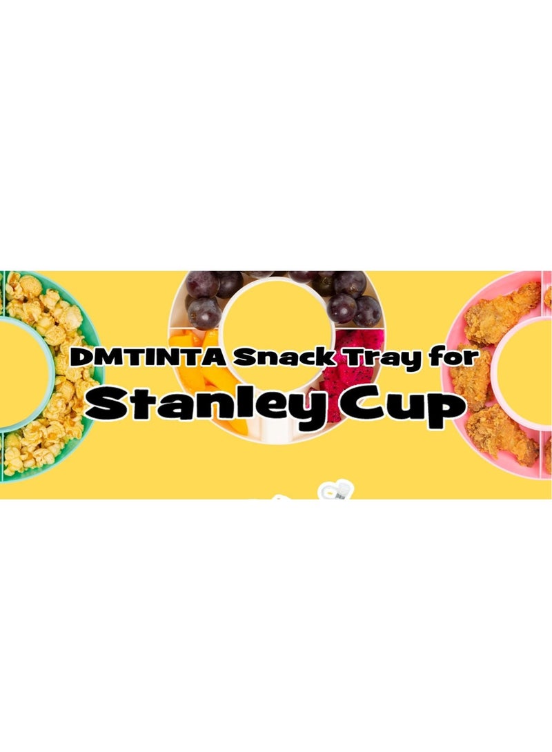 Snack Bowl for Stanley 40 oz Tumbler, Snack Tray, Reusable Snack Ring for Stanley Insulated Cup Accessories (Orange)