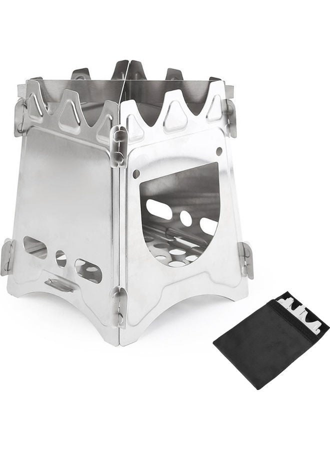 Outdoor Camping Portable Stainless Steel Stove 18.00 x 3.00 15.00cm