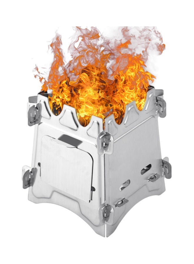 Foldable Stainless Steel Camping Stove 12.5x12.5x15cm