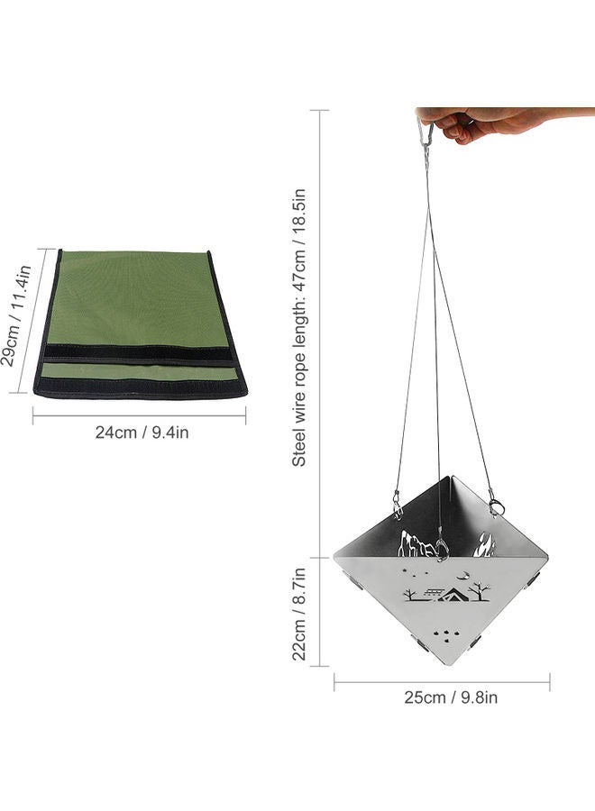 Outdoor Triangle Wood Burning Stove 25 x 22cm