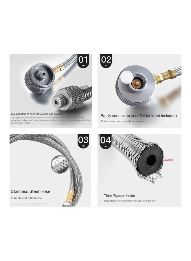 Camping Gas Stove Adapter Hose With Fastener Base 25.00*4.00*17.80cm