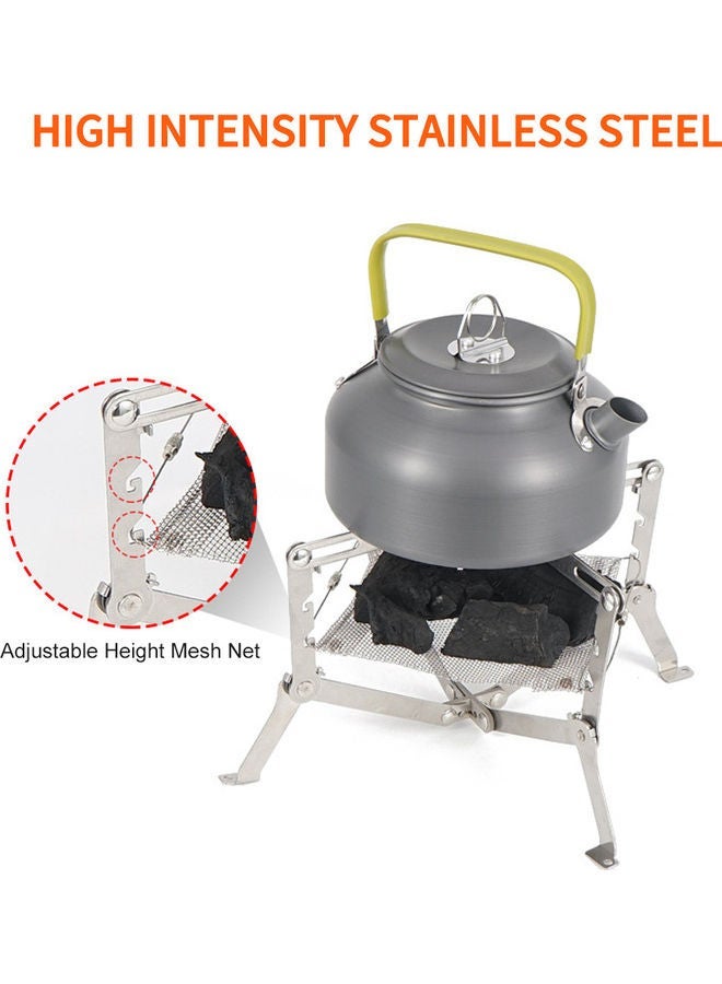 1 Layer Outdoor Adjustable Stainless Steel Cook Stove Burner Fire Net 24.5x2cm