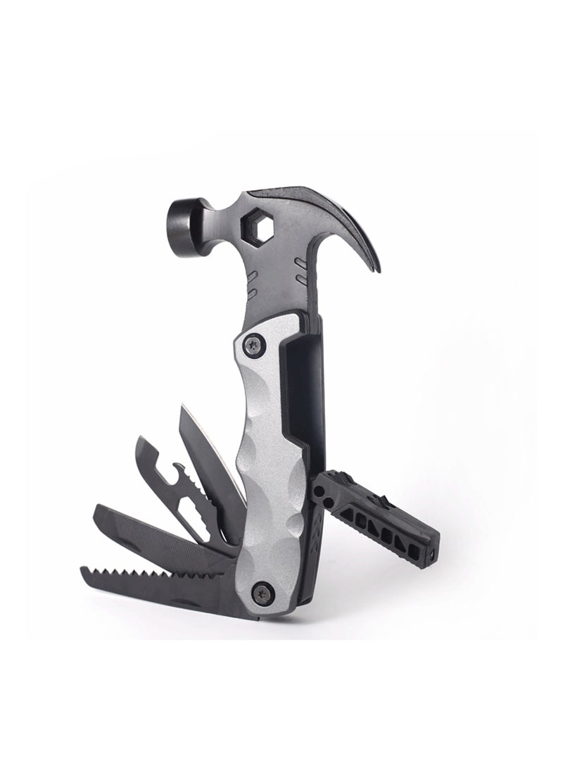 13-in-1 Survival Multi Tool Hammer - Essential Camping Accessories for Men, Dad Gifts, Perfect Stocking Stuffers for Him, Boyfriend, Husband, Grandpa, Women’s Birthday, Valentine’s, and Father’s Day.