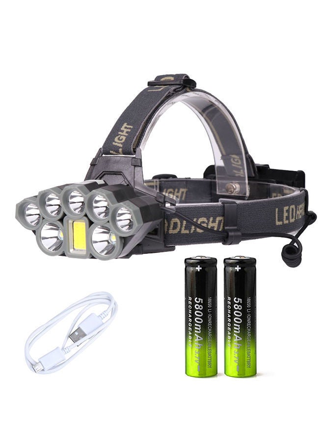 Head Flashlight With 8 LED Set