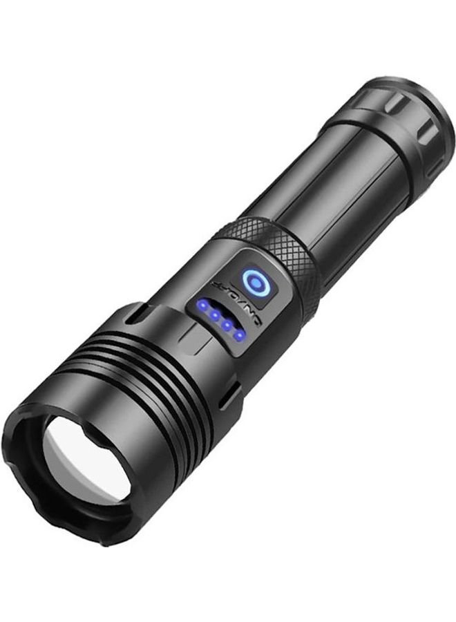 7-level Brightness Adjustment Short Style Micro USB Charging Waterproof P90 + COB LED Flashlight