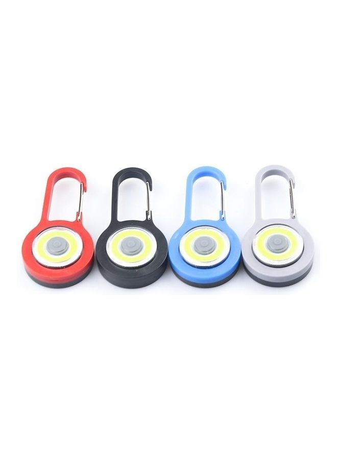 3-Piece Mini Carabiner COB Flashlight Outdoor Portable Keychain