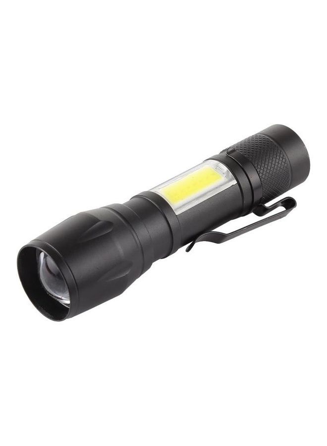3-Modes A3 USB Charging Waterproof Zoomable XPE + COB Flashlight With Clip And Storage Box