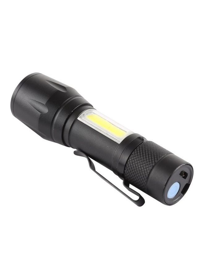 3-Modes A3 USB Charging Waterproof Zoomable XPE + COB Flashlight With Clip And Storage Box