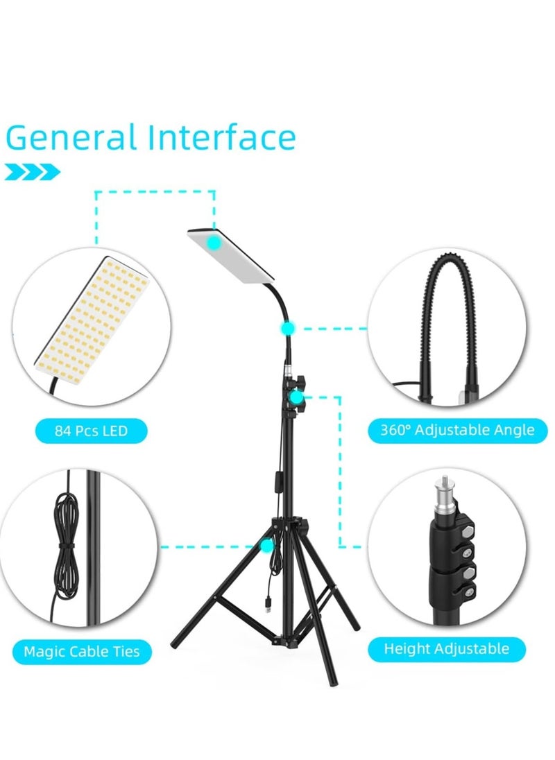 LED Camping Light, Portable Outdoor Light with Telescopic Tripod, Powered by USB Port, Multiple Usage Outdoor Lamp for Garden, Patio, Camp, Tent, Fishing and Emergency Car Repair