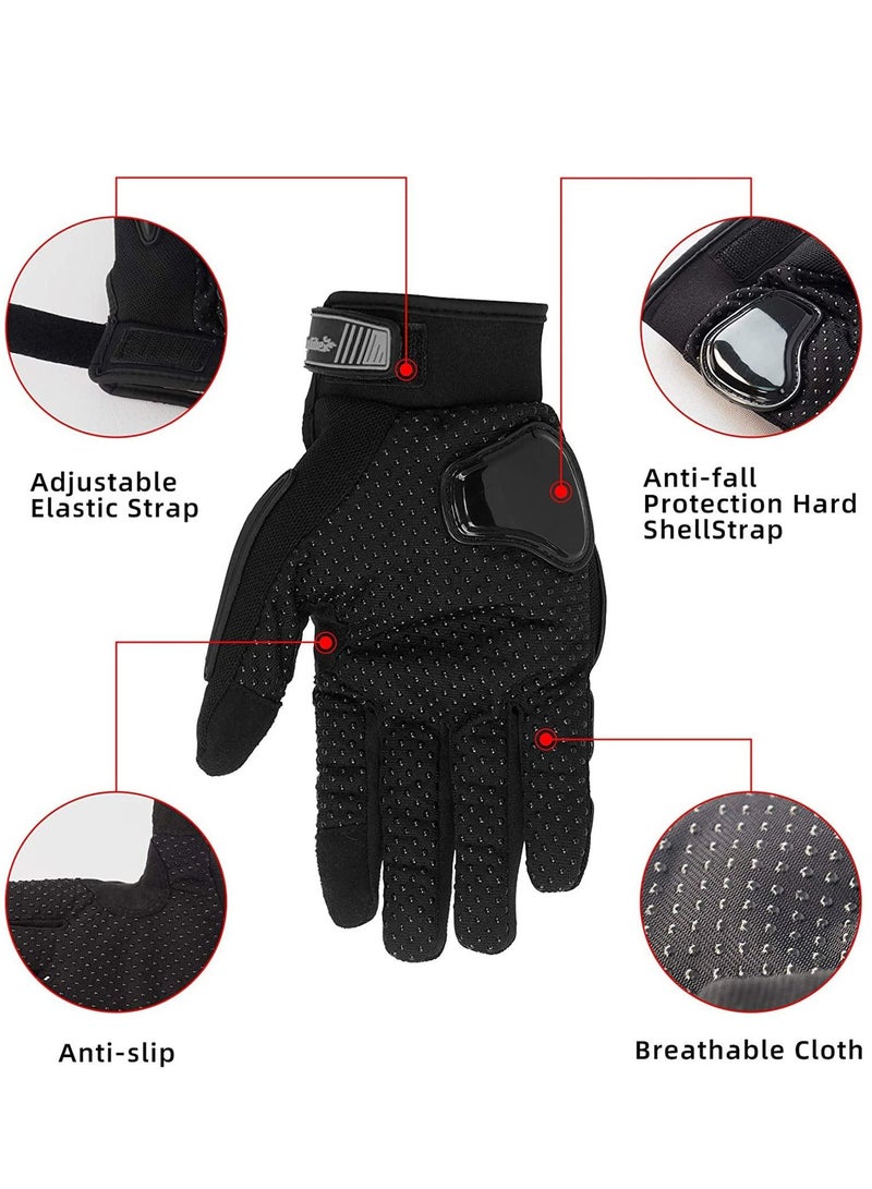 Motorcycle Gloves, for Men Women Hard Knuckle Full Finger Touch Screen BMX ATV MTB Riding Motorbike Racing