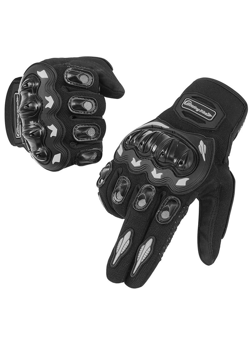 Motorcycle Gloves, for Men Women Hard Knuckle Full Finger Touch Screen BMX ATV MTB Riding Motorbike Racing