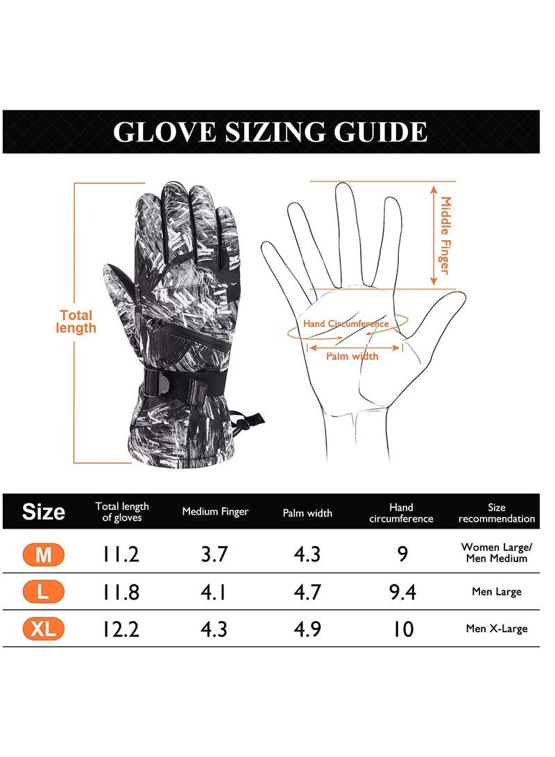 Gloves for Men Women - Wool Fleece Liner Touchscreen Gloves, Thermal Warm Winter Gloves for Cold Weather